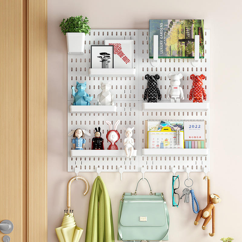 Organizador de Parede Pegboard DIY Sem Furo Para Escrivaninha