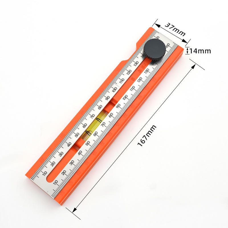 Esquadro e Riscador para Marcenaria Multiângulo com Nível